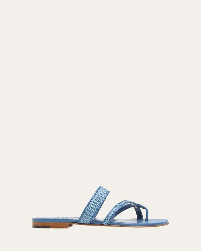 Susara Woven Flat Slide Sandals